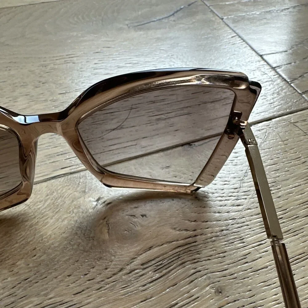 Tom Ford TF766 Gia Sunglasses 57G Rose Champagne 63-19 Italy w Case